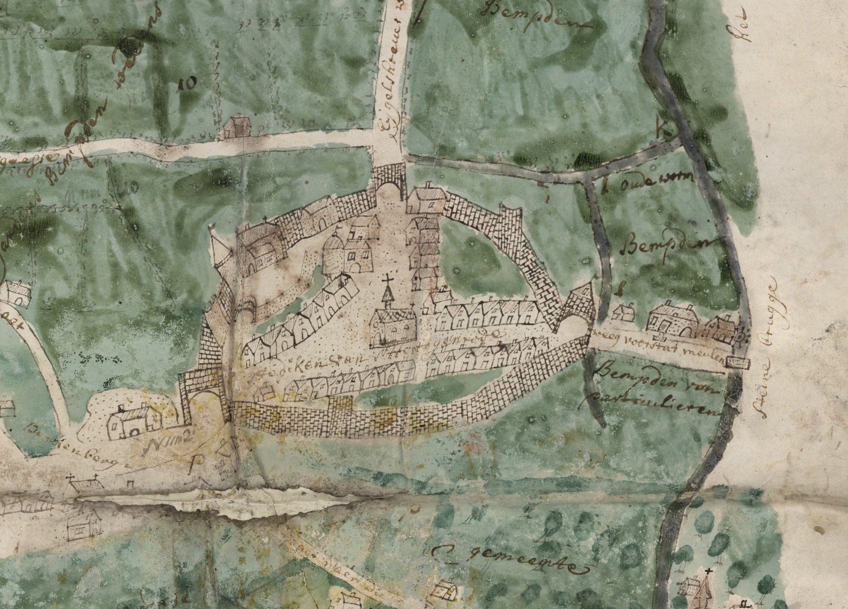 Kaart over het land van rode