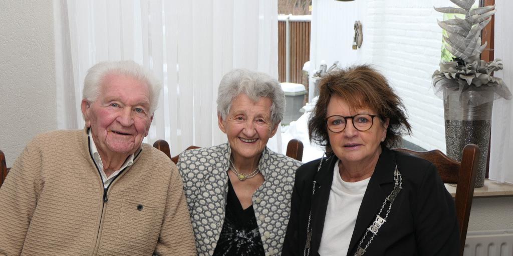 Briljanten bruidspaar Johan en Gerda Heesbeen