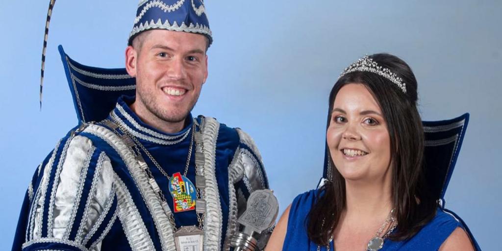 Prinsenpaar bij BVV Kalk aan de Books in Bocholtz