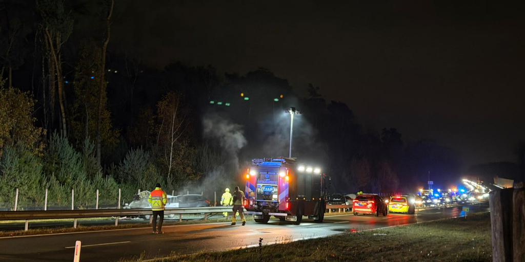 Kettingbotsing op Buitenring bij Brunssummerheide