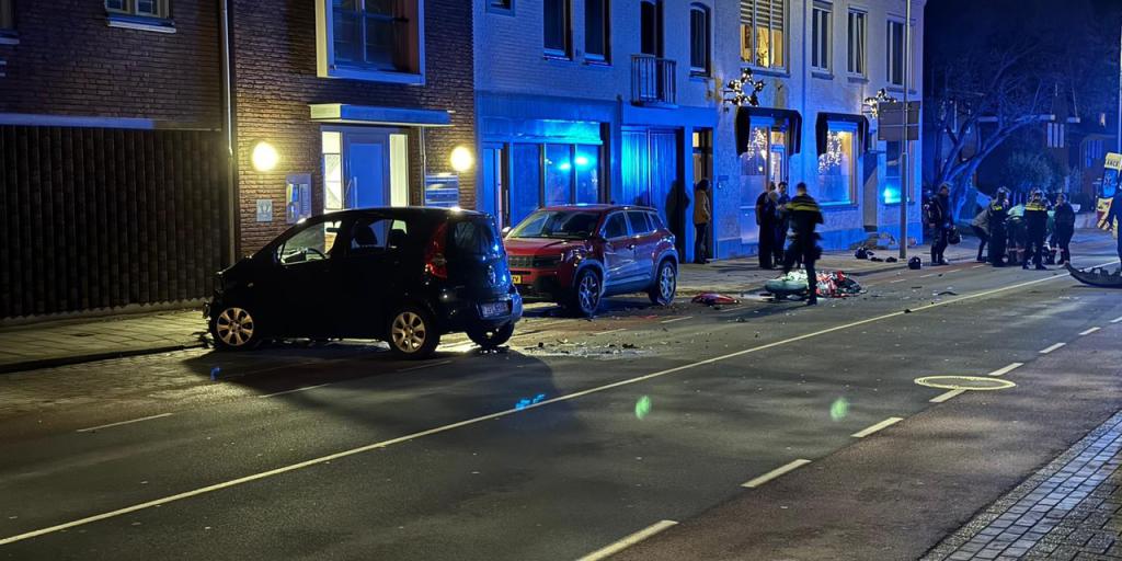 Motorrijder zwaargewond bij frontale botsing in Nuth