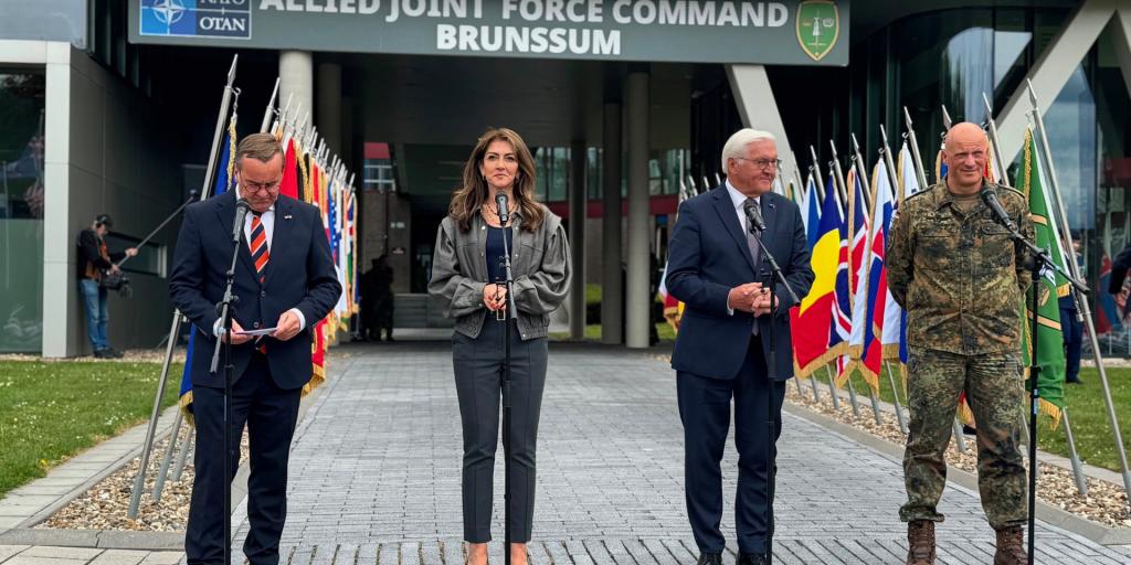 Duitse bondspresident en minister Yesilgöz bij NAVO-hoofdkwartier in Brunssum